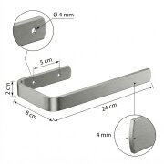 Toilettenpapierhalter Edelstahl Horizontal